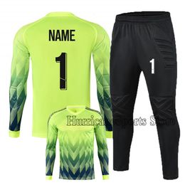 Custom Men Kid Soccer Shirt Goalkeeper Uniform Long Sleeve Football Training Top Jersey Pant and Shorts Sets 240321