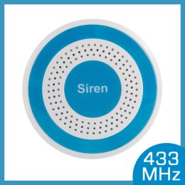Siren 433MHz Wireless Siren Sound and Light Standalone Siren 100dB For Home Security Sound Alarm System DIY Kit