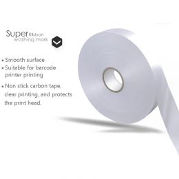 Paper 200m/roll Blank Nylon Ribbon Washing Label, Black White Ribbon Clothing Label Printing Washing Label Barcode Printing Tape