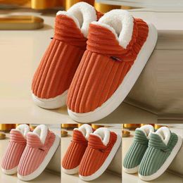 Slippers Women Autumn And Winter Fashion Solid Colour Comfortable Flat Bag With Warm Non Slip Ballerina