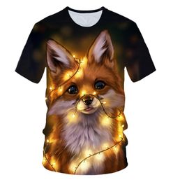 3D Fox Print T shirts Men Women Summer Harajuku Clothing Hip Hop Fashion Tees Tops Cute Animal Graphic TShirt 2XS4XL9996947