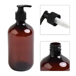 Liquid Soap Dispenser 4Pcs 500ml Shampoo Conditioner Plastic Transparent Manual Bottle Pressing Reusable For Bathroom El