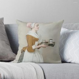 Pillow Jean - Etienne Liotard The Chocolate Girl Throw Cusions Cover Luxury