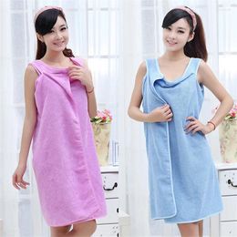 Towel Bathroom Women Microfiber Bath Towels For Adults Wearable Beach Wrap Gown Soft Skin-friendly Bathrobe