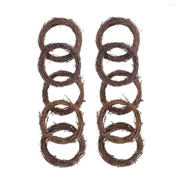 Decorative Flowers 4 Pcs Decorations Wreaths For Front Door Wedding Rattan Wooden Party DIY Garland