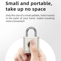 Control Rechargeable Padlock Waterproof Smart Biometric Fingerprint Keyless Door Lock