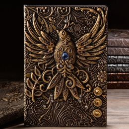 Notebooks Fashion Vintage Embossed Leather Printing Travel Diary Notebook Travel Journal A5 Note Book Student School Office Stationery