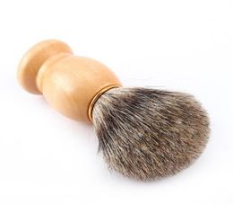 Portable Badger Hair Bristle Shaving Brush Moustache Brushes Resin Handle Face Barber Beauty Tool Men039s Gift Razor brushes9662099