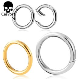 Other Casvort 2 Pcs Spring Hoop Ear Hangers Weight Stainless Steel Ear Piercing Dangle Plugs Tunnels Gauges Stretcher Body Jewellery