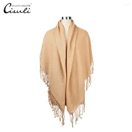 Scarves CISULI Wool Shawl 122X122cm Square Winter Warm Fashion Scarf High Quality Factory Direct Sale