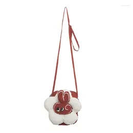 Evening Bags 2024 Girls Double-sided Shoulder Bag Fashion Flower Shape Crossbody Women Satchels Phone