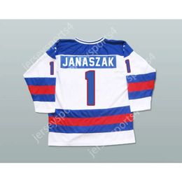 Gdsir Custom STEVE JANASZAK 1980 MIRACLE ON ICE TEAM USA 1 HOCKEY JERSEY Top Ed S-M-L-XL-XXL-3XL-4XL-5XL-6XL