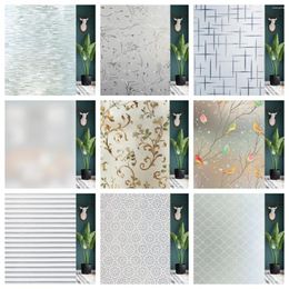 Window Stickers Frosted Privacy Film 3D Decorative Glass Stained Decals Static Cling Sticker Non-Adhesive Films