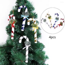 Party Decoration 4pcs Inflatable Christmas Candy Cane Stick Xmas Tree Hanging Crutch For Merry Home Year Decor