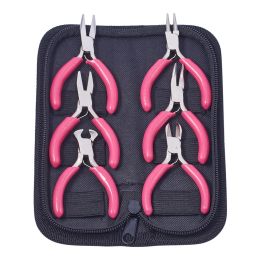 Tools Mini Jewellery Plier Diy Jewellery Tools & Equipments for Jewellery Making Carbon Steel Deep Pink, 70~80x40~52x6~9mm