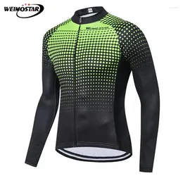 Racing Jackets Weimostar Bike Team Cycling Jersey Long Sleeve Men Autumn Mountain Bicycle Clothing High Quality Mtb Jacket