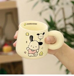 Mugs Cute Dog Mug Girl Heart Ceramic With Lid Scoop Milk High Appearance Level Couple Christmas Cup Gift