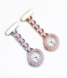 Womens Pink Medical Doctors and Nurses Watch Fob Clip On Brooch Watch Quartz Movement 5 Pieces8368319