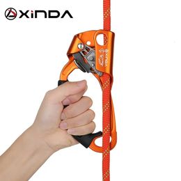 XINDA Outdoor Sports Rock Climbing Ascend Right Left Hand Grasp 8mm-13mm Rope Ascender Device Mountaineer Riser Tool Kits 240325