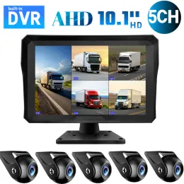 Cameras 10.1'' 1080P AHD Monitor System IPS Touch Screen For Car/Bus/Truck 5CH CCTV DVR Cameras Colour Night Vision Parking Recorder