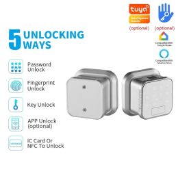 Lock Tuya WIFI Smart Electronic Door Lock Fingerprint Lock TTlock Fingerprint Password IC Card APP Key Unlock USB Emergency Charge