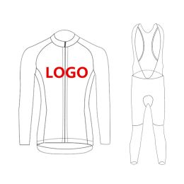 Sets Factory Custom Long sleeve Cycling Jersey Men/Women DIY Short Sleeve Jersey 19D Gel Pad Team Bike Racing Fleece Cycling Suit