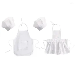 Clothing Sets Born Baby Boys Girls Pography Props Chef Outfits White Hat Apron Uniform