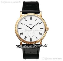 2022 Calatrava 5119J001 Automatic Mens Watch 40mm 18K Yellow Gold White Dial Roman Markers Black Leather Strap 11 Styles Watches 9045832