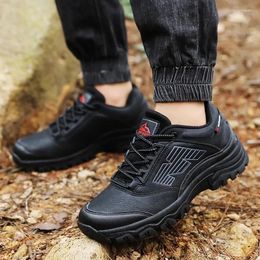 Casual Shoes Men Sneakers Lace Up Anti-Skid Mountain Hiking Boots Water-Resistant Elastic Rope For Sports