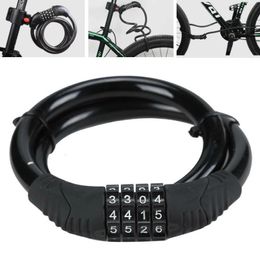 Combination Number Code Bike Bicycle Cycle Lock 12mm X 650mm Steel Cable Chain Bycicle Locker Security MTB Antitheft 240401