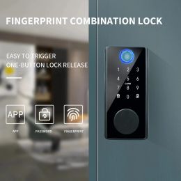 Lock Tuya Smart Fingerprint Biometrics Door Lock Bluetooth APP control Password Keyless Entry Door Lock for Office and Interior Doors