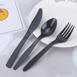 Disposable Flatware 48 Pcs Plastic Dishes Ceremony Decorate Dinnerware Kit Picnic