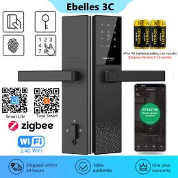 Lock Tuya ZigBee Smart Door Lock WiFi Electronic Biometric Fingerprint Locks Password IC Card Unlock Smart Home Security Protection