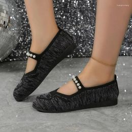 Casual Shoes Female On Sale 2024 Slip Women's Flats Autumn Round Toe Solid Net Cloth Breathable Shallow Mouth Concise