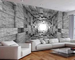 Wallpapers 3d Murals Wallpaper For Living Room Space Three-dimensional Shaped Building Background Wall