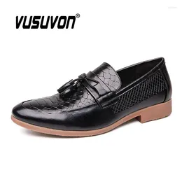 Casual Shoes Men's 2024 Fashion Summer Spring Handmade Natural Cow Genuine Leather Black Tassel Loafers 38-47 Size