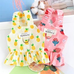 Dog Apparel 10PC/Lot Fruit Cat Dress Spring Summer Princess Puppy Tutu Skirt Vest Pet Clothes