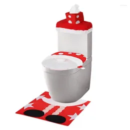 Toilet Seat Covers Christmas Tank Cover Cute Gnome Velvet Decor Products For Shopping Malls Entertainment