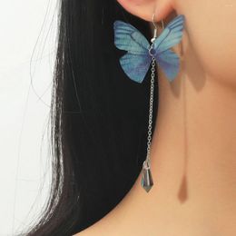 Dangle Earrings 2 Simple Temperament Of The Four Seasons Fresh Butterfly Crystal Pendant Ms. Fashion Single Holiday Travel Leisure