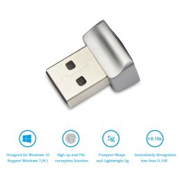 Lock USB Fingerprint Key Reader for Windows 10 Hello Security Key Biometric Scanner Sensor Dongle Module for PasswordFree Login