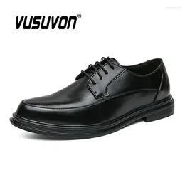 Casual Shoes Gentleman Business Formal Leather Boys Fashion Dress Flats Classic Italian Blackl Office Oxford For Men Derby