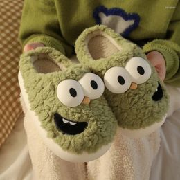 Slippers Winter For Boys And Girls Cute Cartoon Animal Home Slides Keep Warm Indoor Women's Shoes