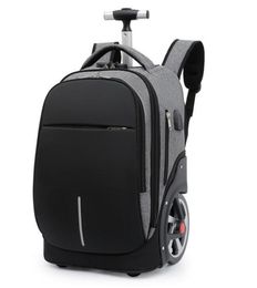Inch School Trolley Backpack Bag For Teenagers Large Wheels Travel Wheeled On Trave Rolling Luggage Bags8266525