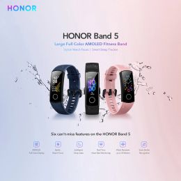 Wristbands Honor Band 5 Globle Version Smart Wirstband Pedometer Fitness Bracelet Tracker Heart Rate Sleep Monitor Waterproof Smart Band