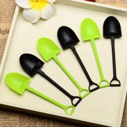 Disposable Flatware 100pcs Small Plastics Spoon Solid Colour PP Pastry Fork Thickened Ice Cream Shovel Pudding