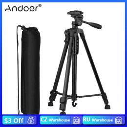 Monopods Cz Ru Andoer Lightweight Photography Tripod Stand Aluminum Alloy 3kg Load Capacity Height 135cm/53in for Dslr Camera Smartphone