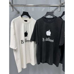 designers new mens and womens short sleeved sportswear set Shirt Spring/Summer New Apple Embroidery T-shirt Luxury Oversize Couple Short Sleeve
