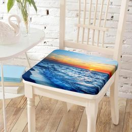 Pillow Seascape Sunrise Print Chairs Seats Padding Removable Coat Thick Chair Pad For Travel Car Cars Seat S Decoration