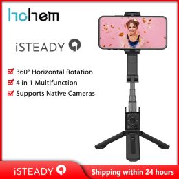 Monopods Hohem iSteady Q SingleAxis Gimbal Stabiliser Automatic Balance Selfie Stick Adjustable Tripod with Remote for Smartphone