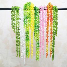 Decorative Flowers Soft Glue Simulation Lover Tears Succulent Plant Buddha Beads Beans Rattan String Wall Hanging Home Decoration